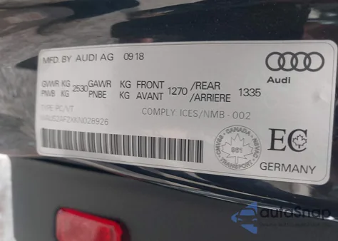 2019 Audi A7 55 Premium z USA, uszkodzony, nr VIN WAUS2AF2XKN028926